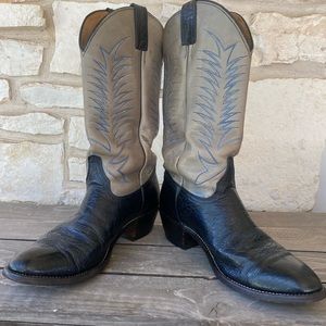 Abilene Sage & Black Cowboy Boots Size 10